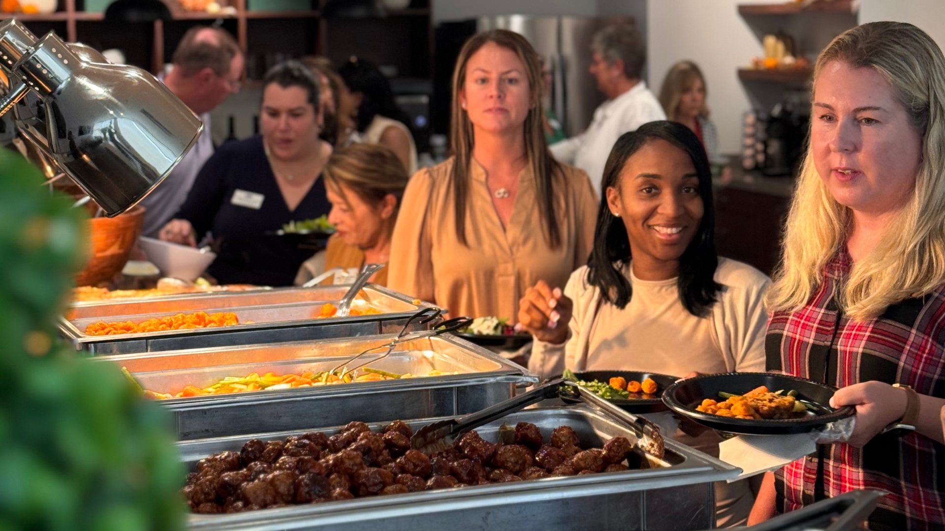 Elegant buffet catering setup at a luxury wedding in Naples, Florida featuring gourmet food stations and artistic presentation.